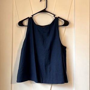 Loft flowy top navy blue